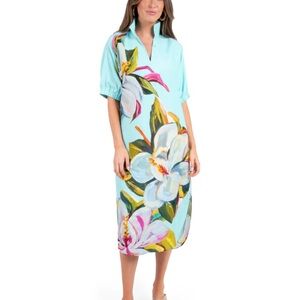 EMILY MCCARTHY POPPY CAFTAN IN MAGNOLIA